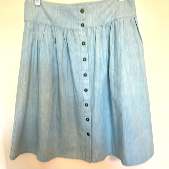 MB Design Chambray Button Up Skirt SZ:S - Picture 1 of 8